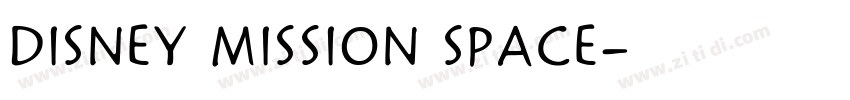 Disney Mission Space字体转换